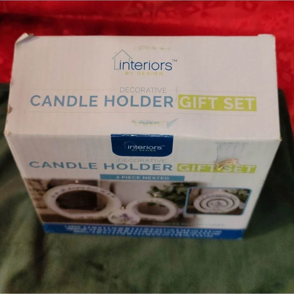 BNIB Candle Holder 3 Piece Nested Interiors Decorative Set